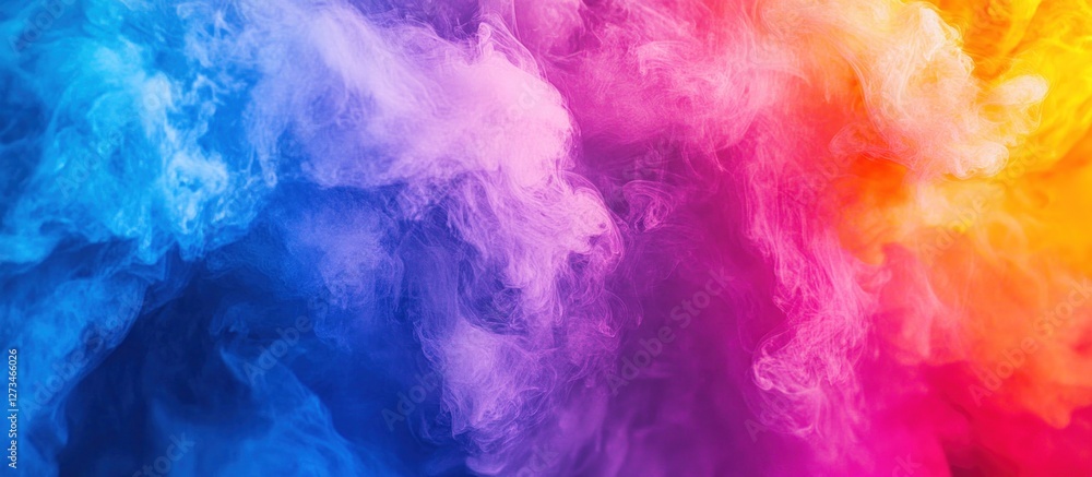 Vibrant Rainbow Smoke Abstract Art Vibrant Rainbow Smoke Abstract Art