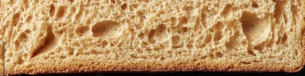 Obraz premium A close-up shot of a piece of bread with holes