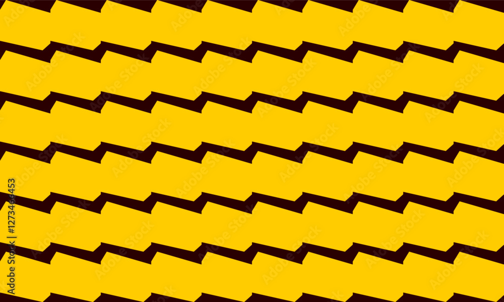 custom made wallpaper toronto digitalpattern with triangles, seamless yellow an black zigzag line on white pattern, horizontal Zig zag chevron black on yellow tile repeat seamless pattern replete image design for fabric printing