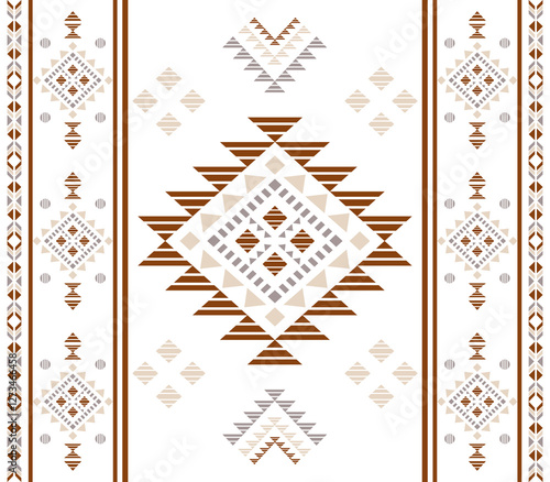 Southwest Aztec geometric Native American Mexican Navajo tribal ethnic boho indian texture ornament seamless pattern fabric colorful design vector for woven textile printing blanket rug carpet fashion