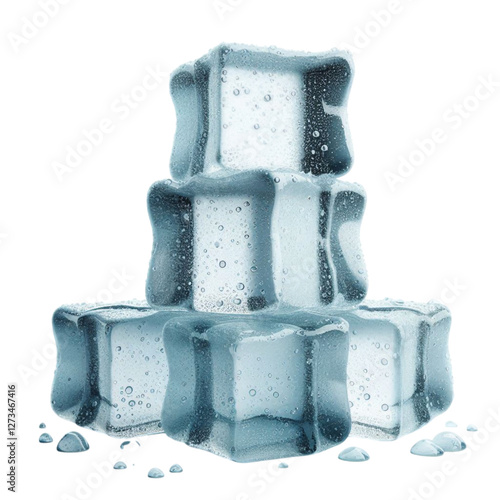 ice cubes isolated on white