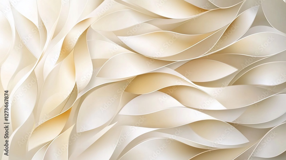 Abstract beige paper wave background.