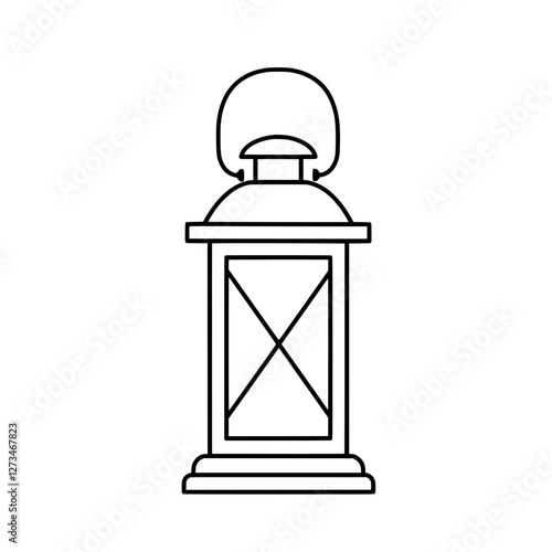 Vintage Lantern Illustration: A classic lantern with an intricate design, depicted in elegant, timeless line art that evokes a sense of nostalgia and charm.