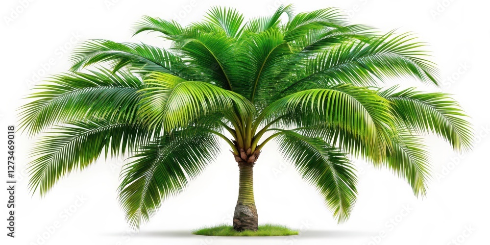 Obraz premium Palm Tree on White Background