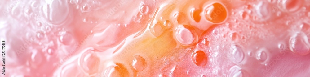 Fototapeta premium Close-up shot of a fresh piece of fruit with water droplets on its surface, great for healthy food or beverage concepts