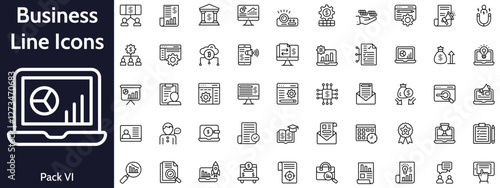 Business Technology Linear Icons Pack 