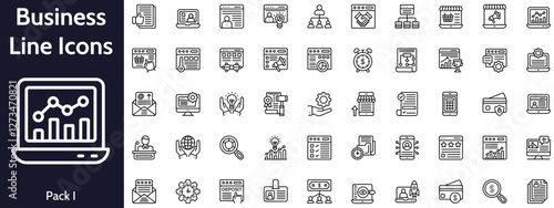 Pack of Business Linear Icons 
