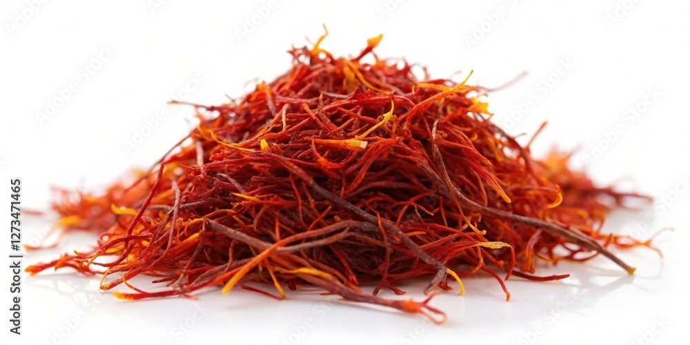Naklejka premium Saffron Pile, White Background