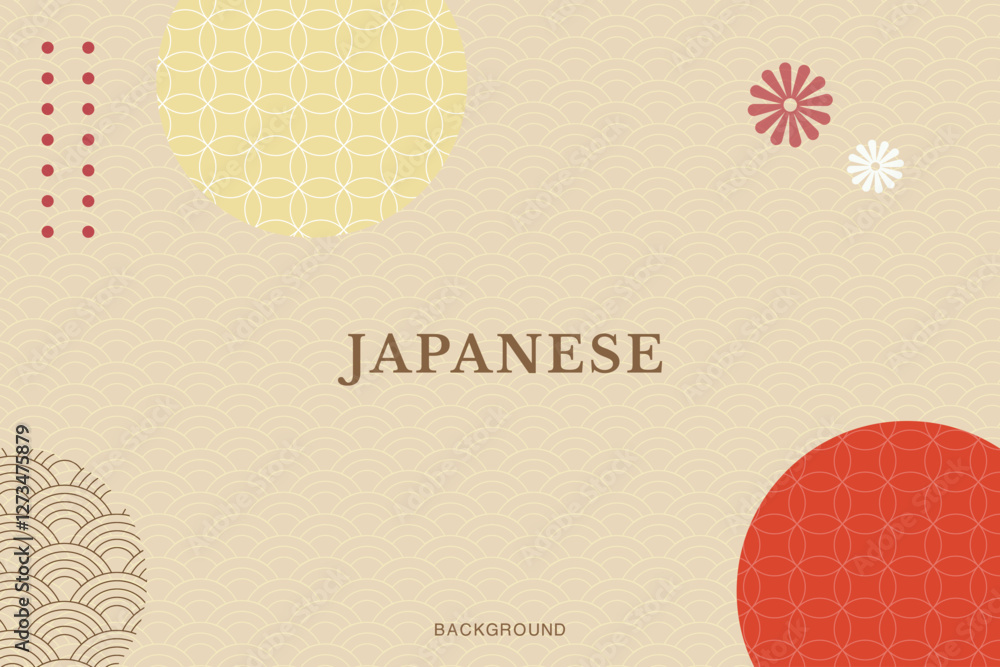 Japanese style geometric minimalist background Japanese style geometric minimalist background