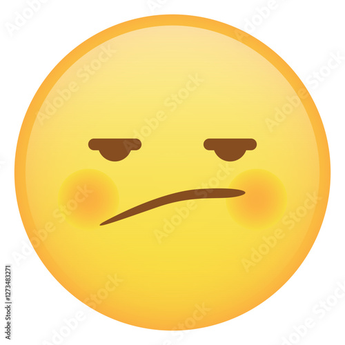 Cranky With Shy Face Emoji