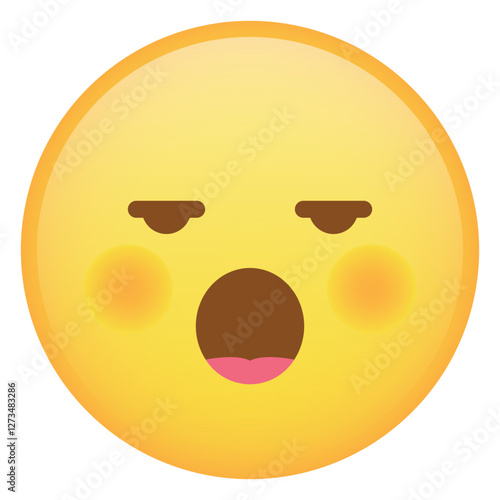 Yawn With Shy Face Emoji