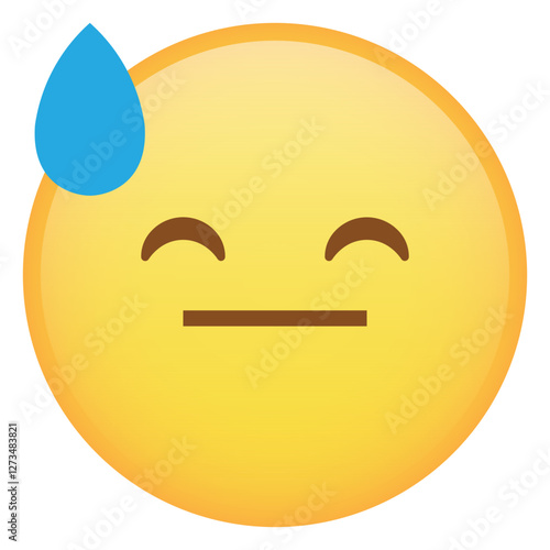 Expressionless With Sweat Face Emoji