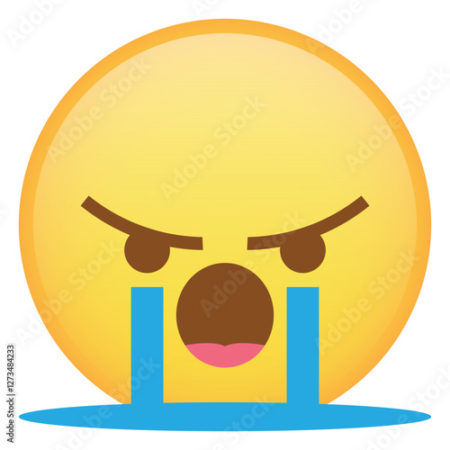 Yawn With Angry Face Emoji