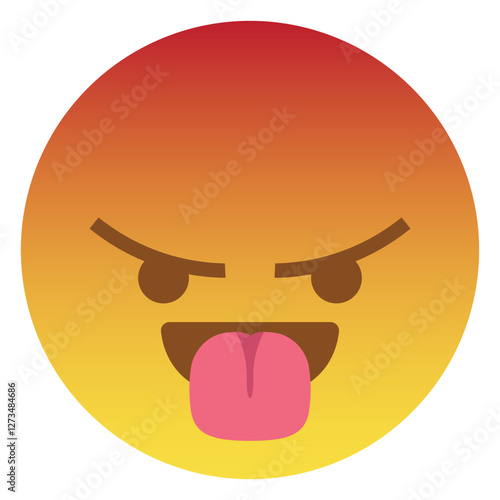 Tongue Out With Enraged Face Emoji