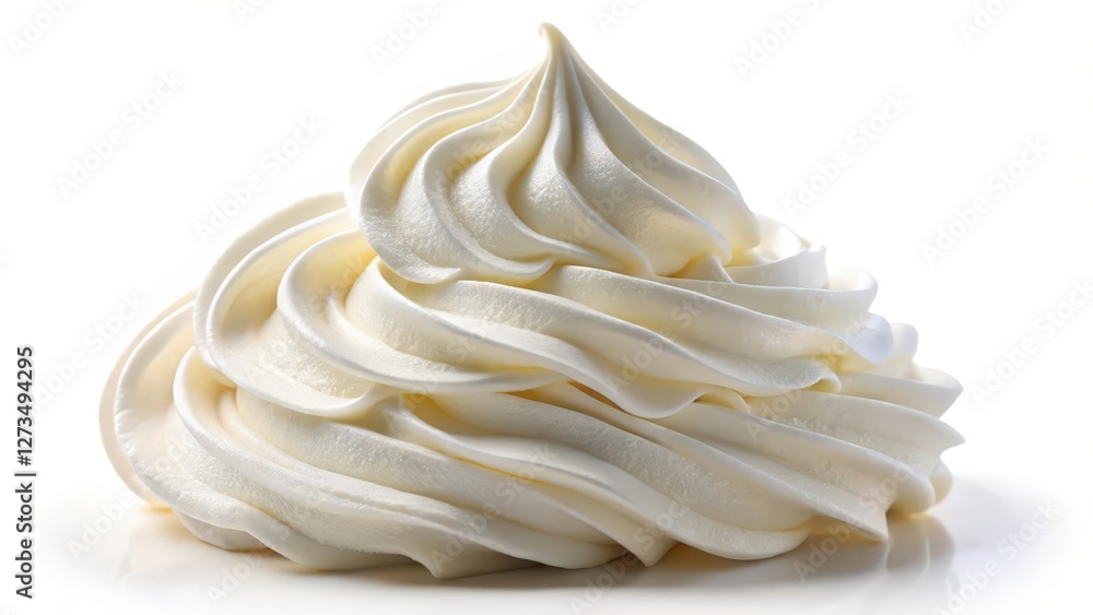 Whipped Cream on White Background Whipped Cream on White Background