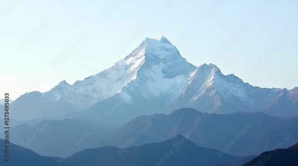 mountains in the snow