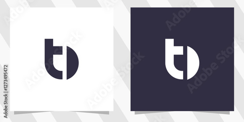 letter td dt logo design vector