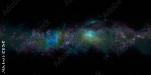 View of the Sky, Galaxy Cosmic bodies Space Light. Seamless spherical hdri panorama 360 degrees angle view for use in 3D Softwere or edit 360° VR drone shot or video.