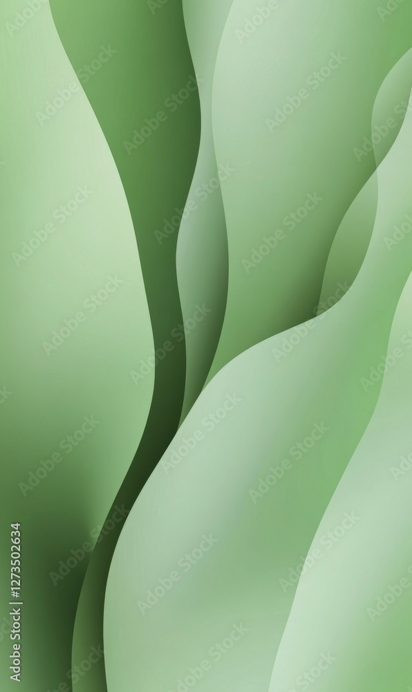 Obraz premium Abstract Green Curves Background Modern Design Elegant Wallpaper