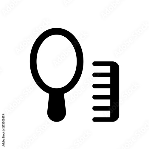 Mirror and Comb Icon
