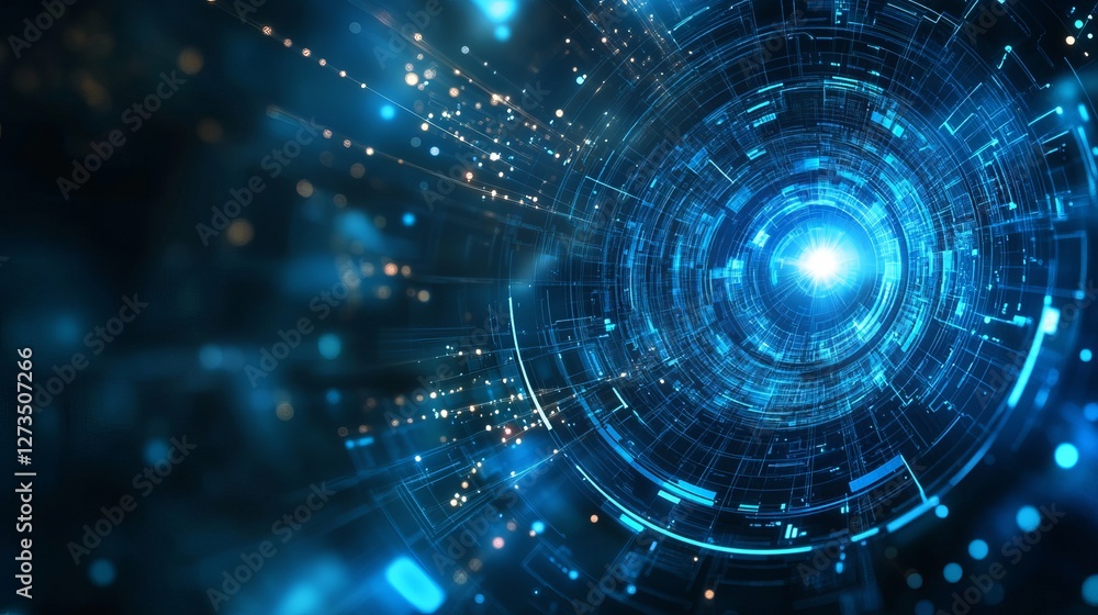 Fototapeta premium Abstract futuristic technology background with innovation and digital elements