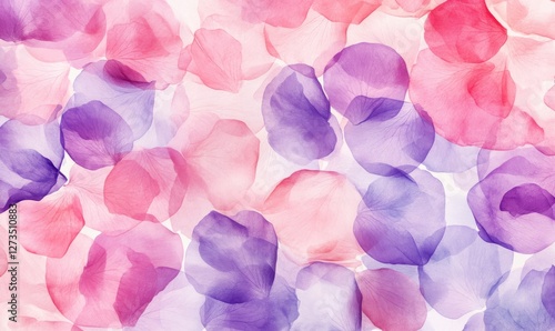 Wallpaper Mural Watercolor Rose Petals Pink and Purple Abstract Background Texture Pattern Torontodigital.ca