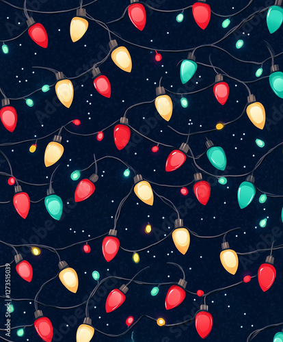 christmas lights glowing holiday celebration