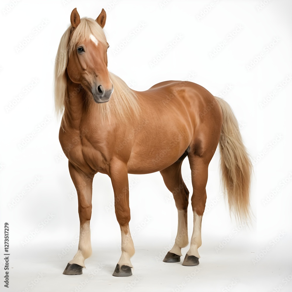 Fototapeta premium Palomino Horse Studio Portrait