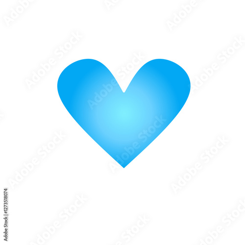 soft blue ove icon vector simple design illustration/ valentines element