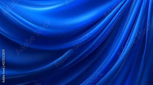 Abstract Blue Draped Fabric Background Image