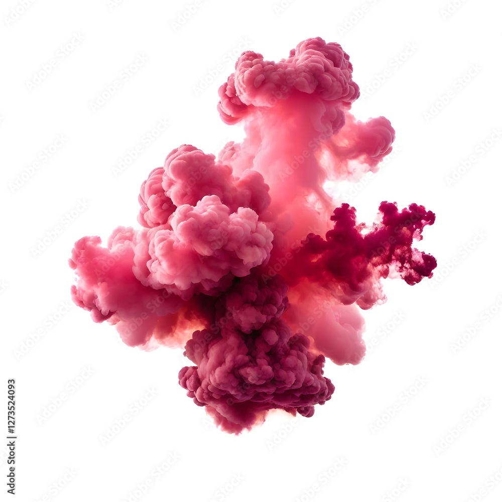 Abstract Pink and Burgundy Ink Cloud Abstract Pink and Burgundy Ink Cloud