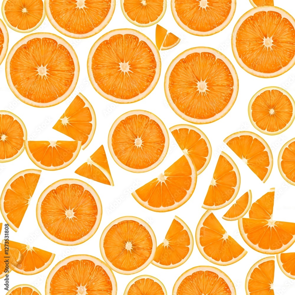 Orange Slices Pattern Background Orange Slices Pattern Background