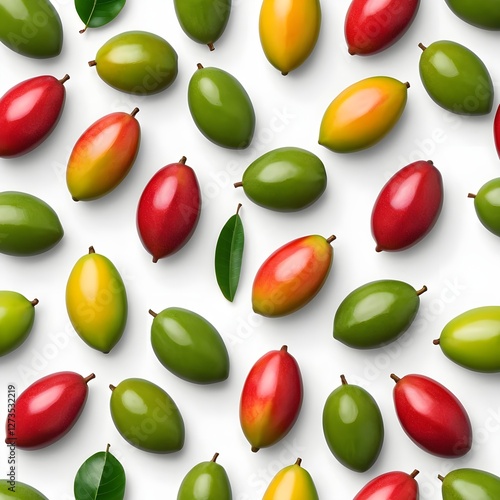 Wallpaper Mural Colorful Oval Fruits Pattern Torontodigital.ca