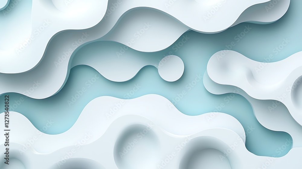Obraz premium Abstract White and Blue Wave Pattern Design