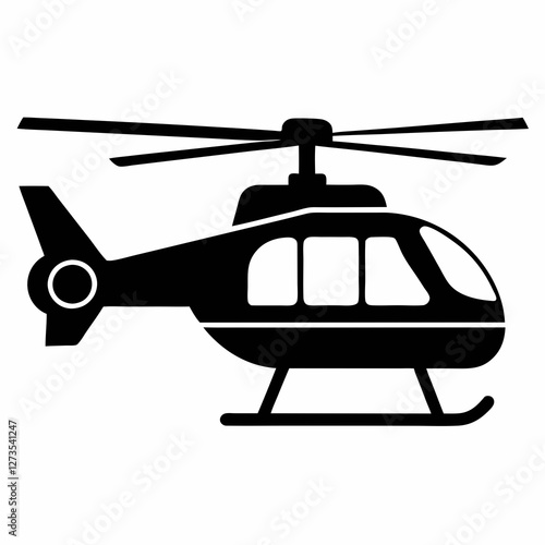 Silhouette Helicopter Illustration