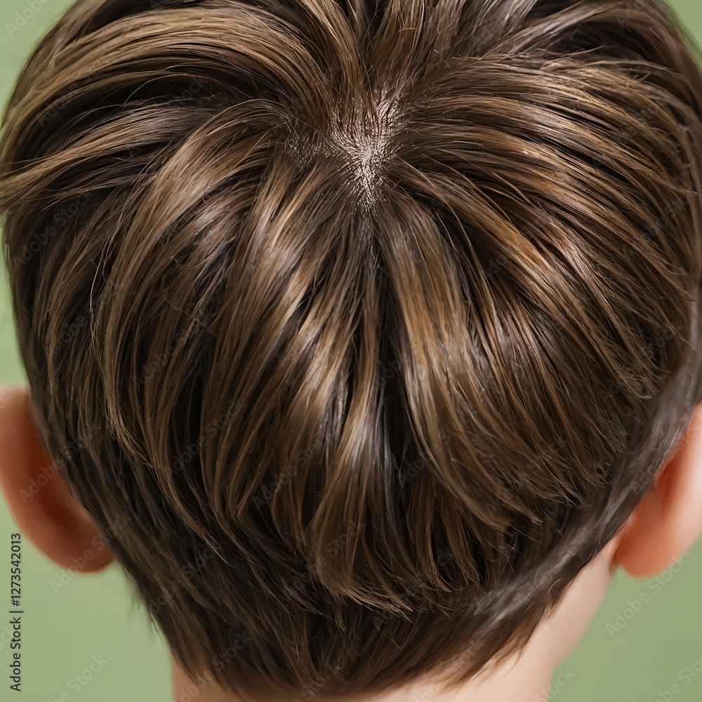 Back of Child's Head with Brown Hair Back of Child's Head with Brown Hair