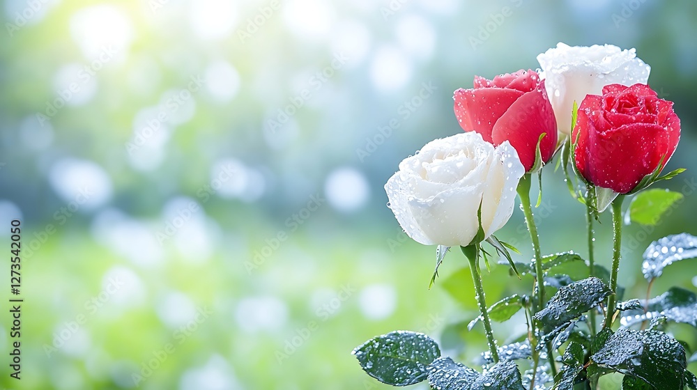 Obraz premium Roses blooming in nature
