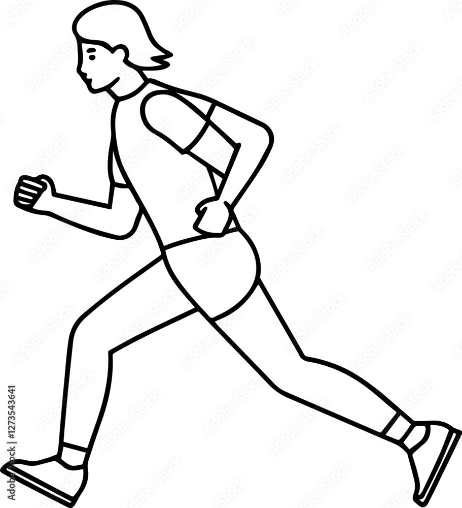 jogging, running Person outline vector illustration jogging, running Person outline vector illustration