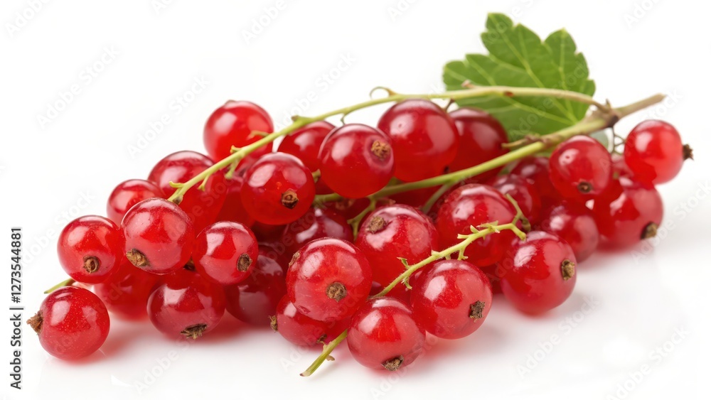 Red Currants on White Background Red Currants on White Background