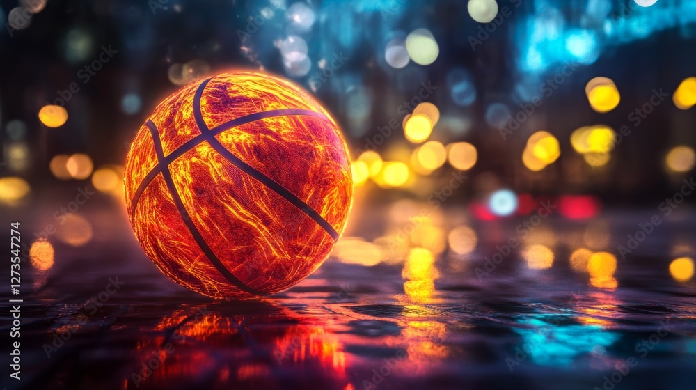 Fototapeta premium digital light basketball background