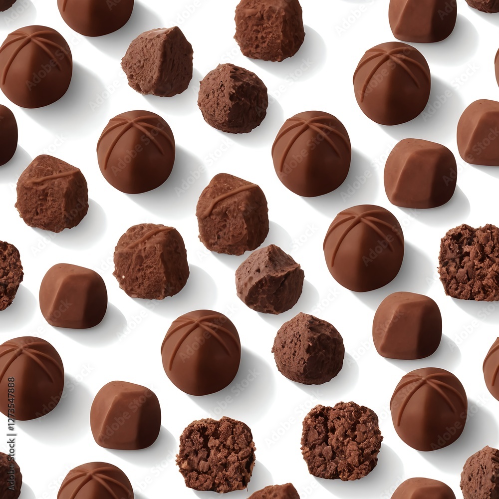 Fototapeta premium Assorted Chocolate Truffles and Bonbons