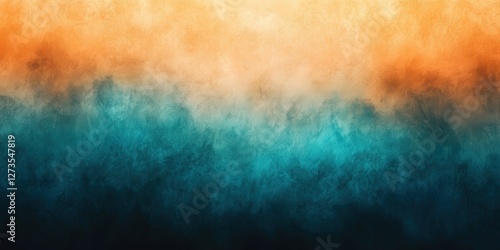 Textured watercolor canvas featuring a dynamic blend from deep to light blue, creating a captivating, ethereal oceanic ambiance in the upper portion