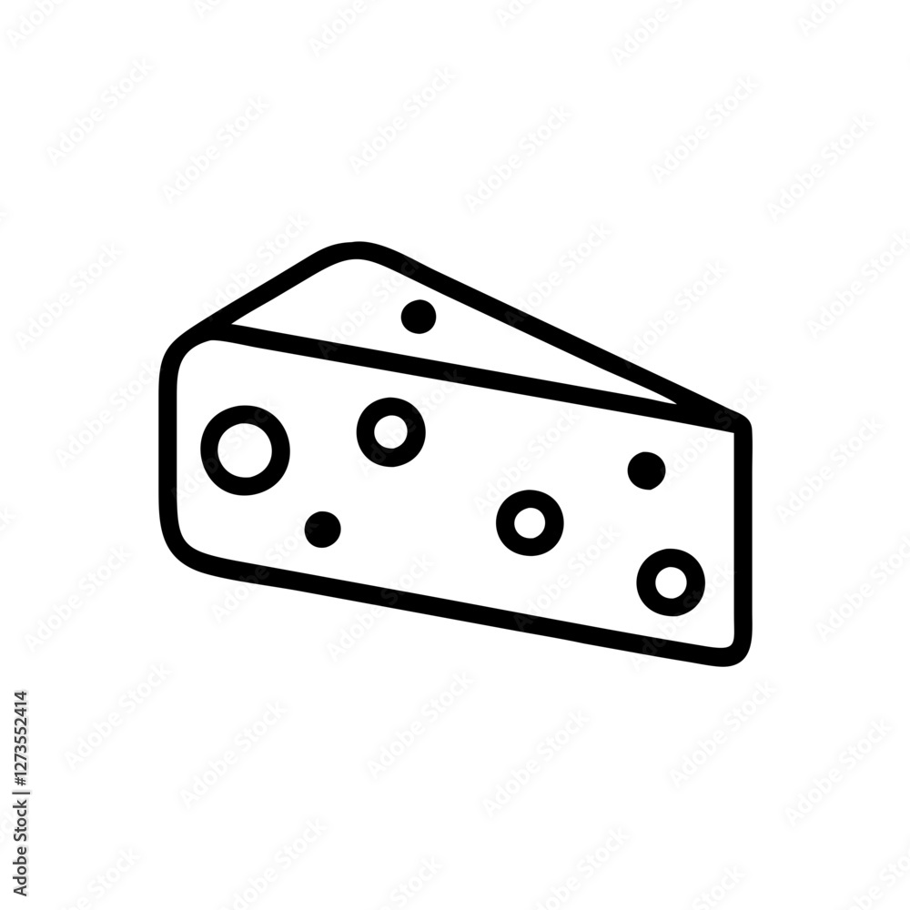 Icon of cheese outline on a transparent background for food concept
Icon of cheese outline on a transparent background for food concept