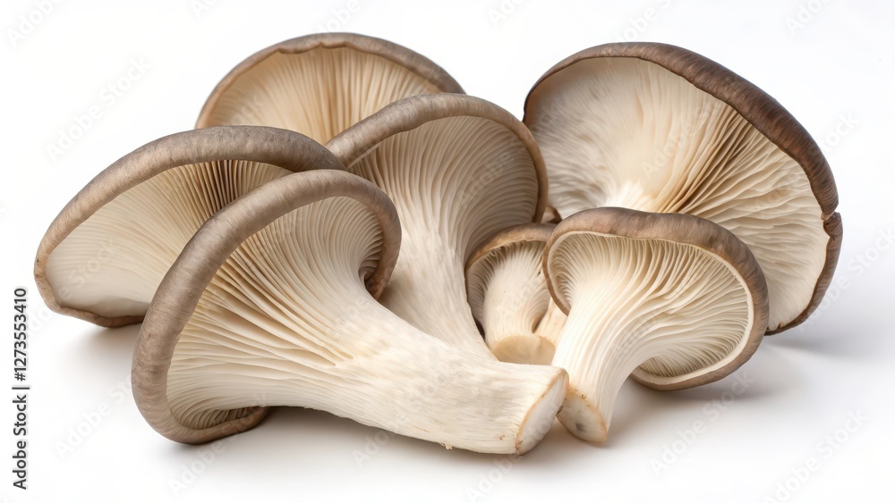 Oyster Mushrooms on White Background Oyster Mushrooms on White Background