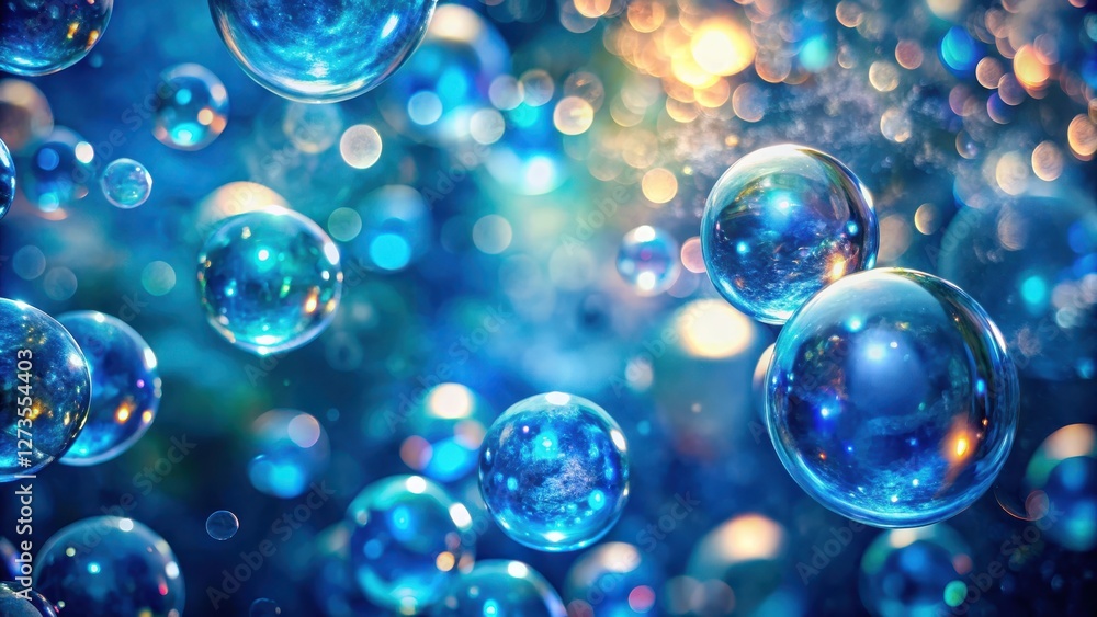 Sparkling blue glass bubbles suspended in air with a soft focus background, creating a dreamy atmosphere and a blur effect that draws attention to the bubbles , ethereal, sparkle Sparkling blue glass bubbles suspended in air with a soft focus background, creating a dreamy atmosphere and a blur effect that draws attention to the bubbles , ethereal, sparkle