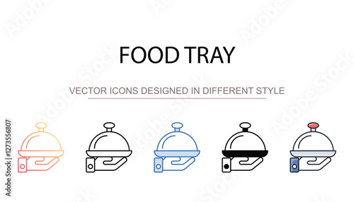 Food Tray icon design with white background stock illustration