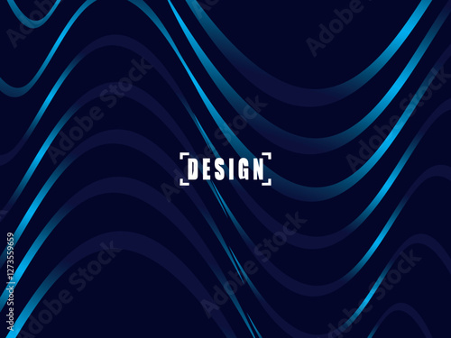 Digital technology futuristic blue background. Abstract futuristic wave lines background with blue light effect. Suitable for covers, posters, websites, brochures, flyers, banners, presentations, etc.