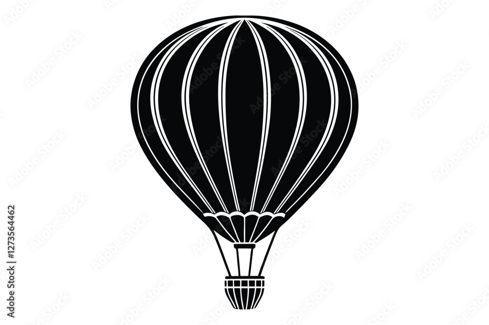 Fototapeta premium A hot air balloon vector illustration on white background