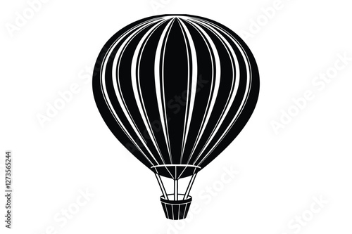 hot air balloon isolated on white background