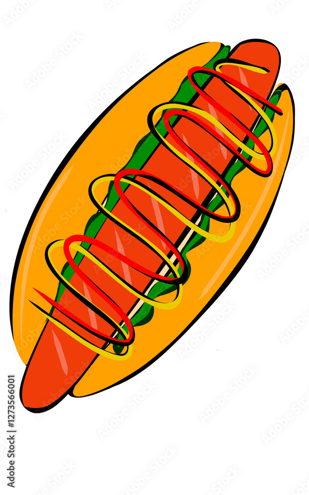Hot Dog Food Digital Illustration Collection Picture and Vector Hot Dog Food Digital Illustration Collection Picture and Vector